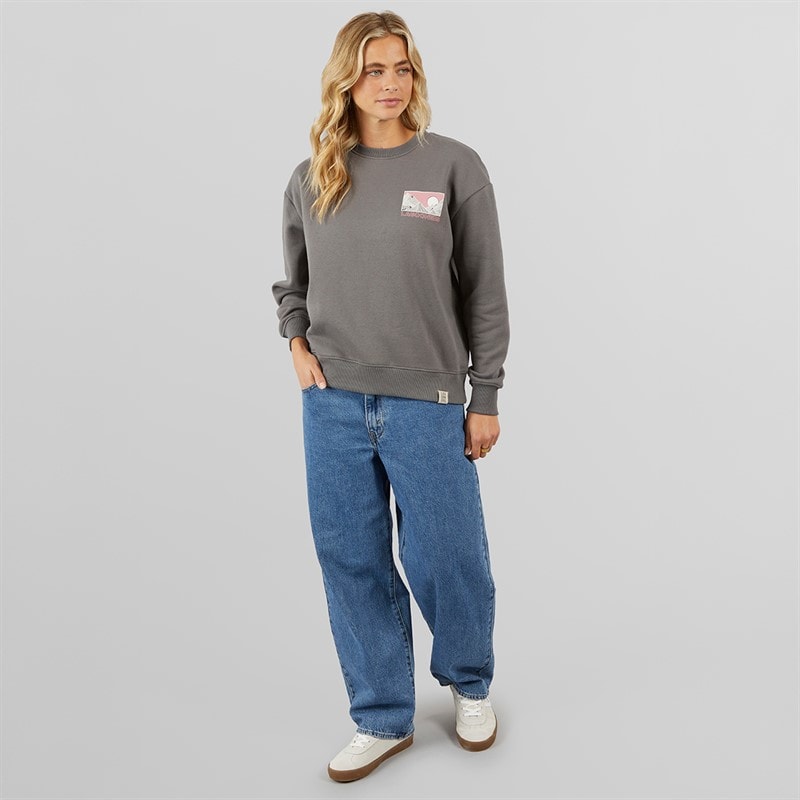 Lagooners Womens Crail Sweatshirt Charcoal - Image 4