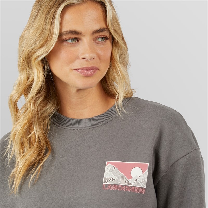 Lagooners Womens Crail Sweatshirt Charcoal - Image 5