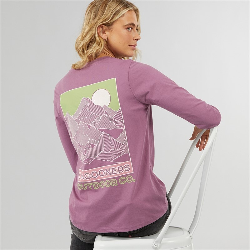 Lagooners Womens Cullen Long Sleeve T-Shirt Rosebud - Image 1