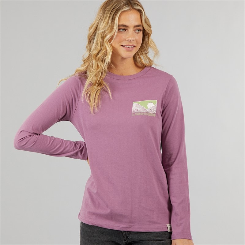 Lagooners Womens Cullen Long Sleeve T-Shirt Rosebud - Image 2