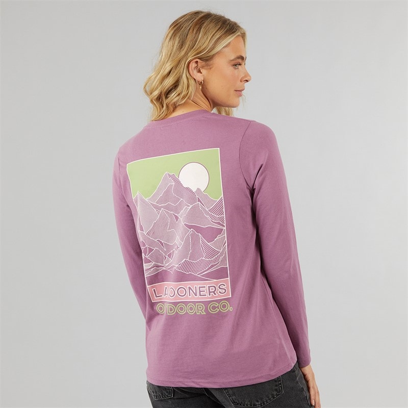 Lagooners Womens Cullen Long Sleeve T-Shirt Rosebud - Image 3