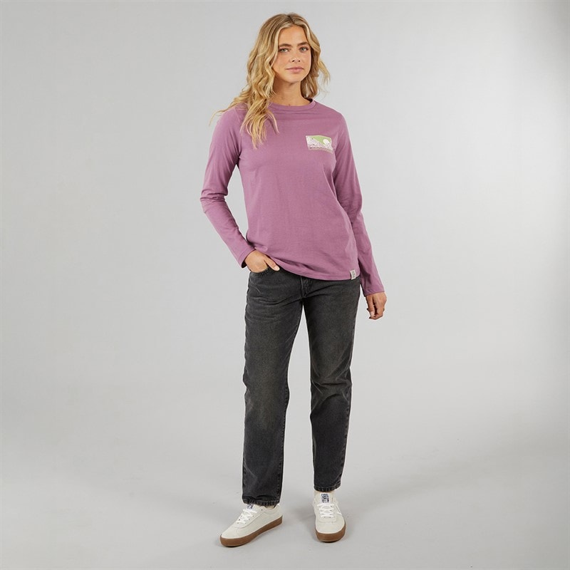 Lagooners Womens Cullen Long Sleeve T-Shirt Rosebud - Image 4