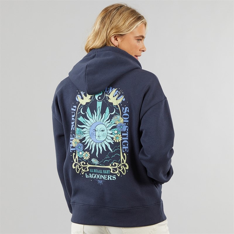 Lagooners Womens Falkirk Hoodie Navy - Image 3