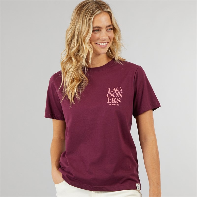 Lagooners Womens Applecross T-shirt Plum - Image 2