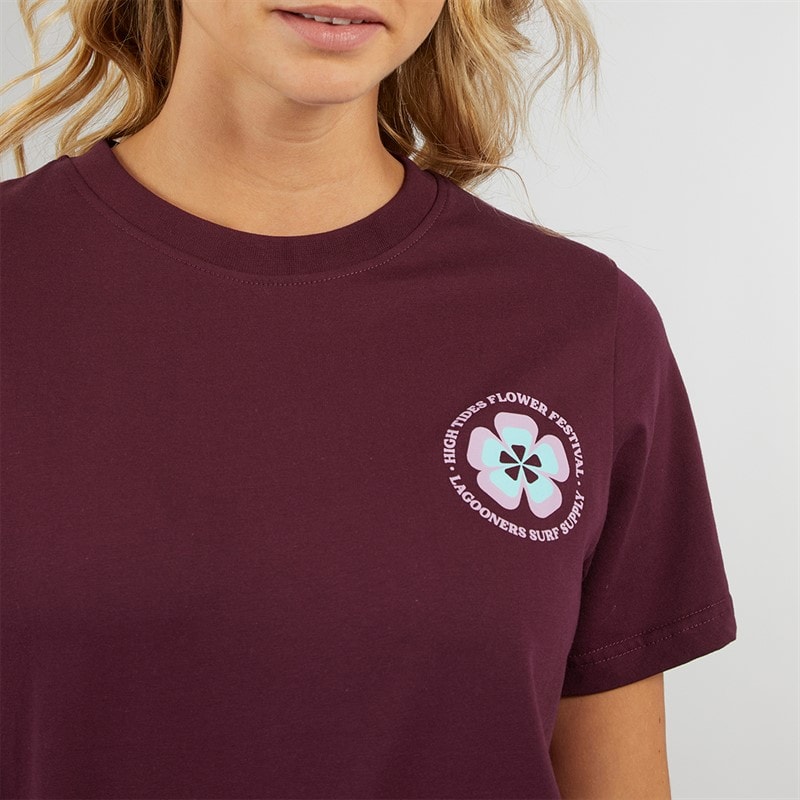 Lagooners Womens Birds T-shirt Plum - Image 5