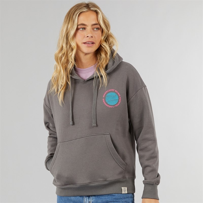 Lagooners Womens Moonlight Hoodie Charcoal - Image 2