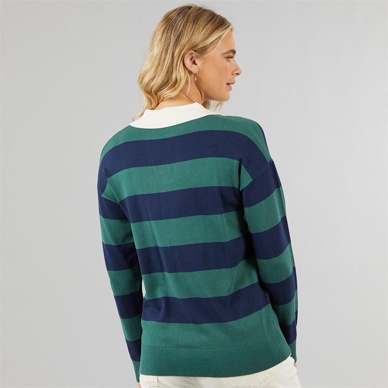 Lagooners Womens Blackwood Knitted Sweatshirt Khaki - Image 2