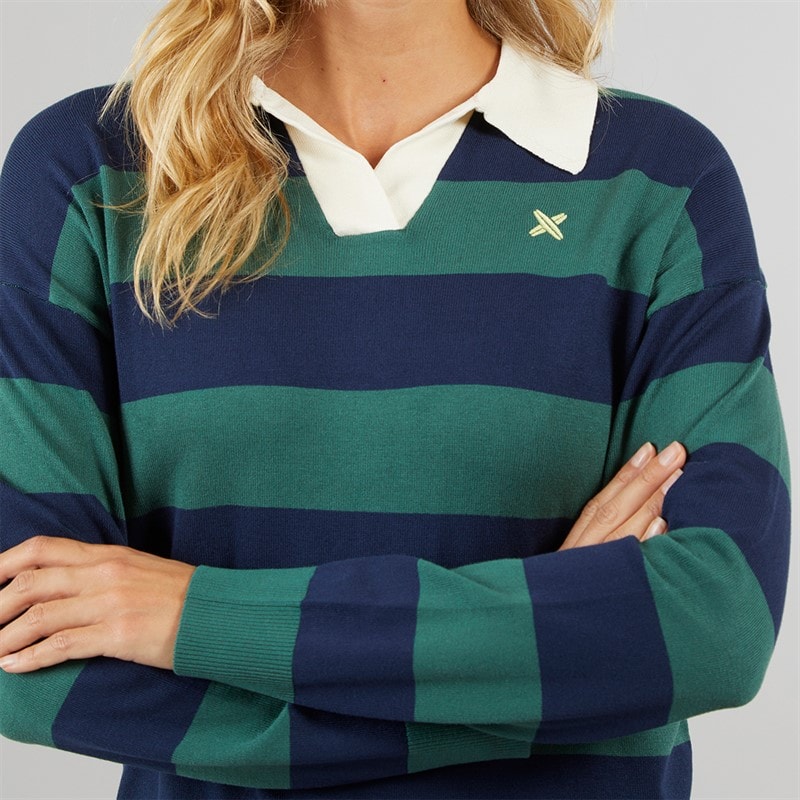 Lagooners Womens Blackwood Knitted Sweatshirt Khaki - Image 3