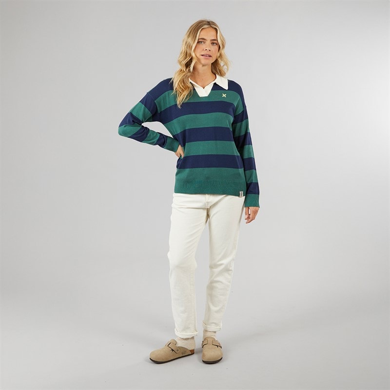 Lagooners Womens Blackwood Knitted Sweatshirt Khaki - Image 4