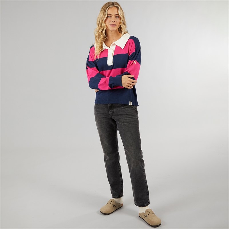 Lagooners Womens Porth Knitted Sweatshirt Navy - Image 4