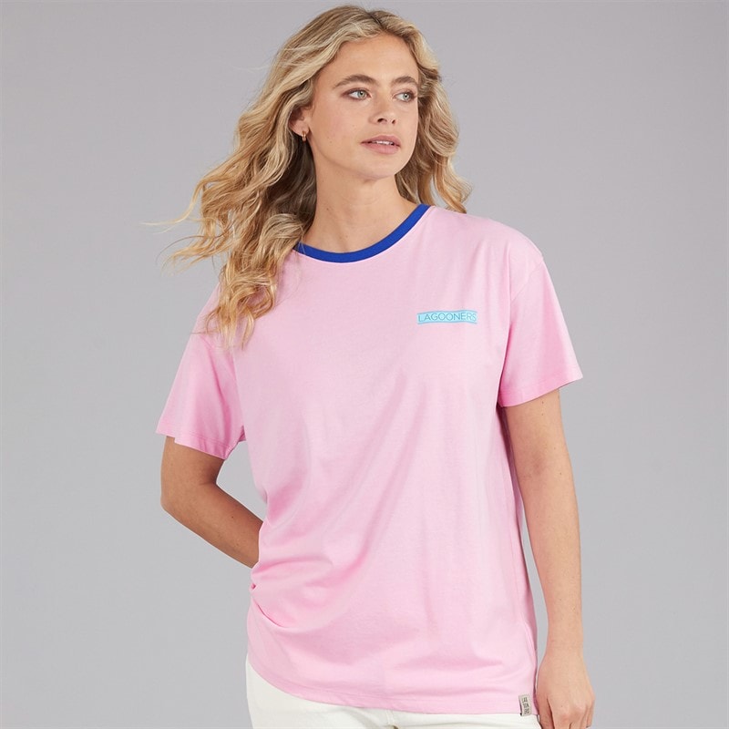 Lagooners Womens Heronford Oversized T-Shirt Pink - Image 2