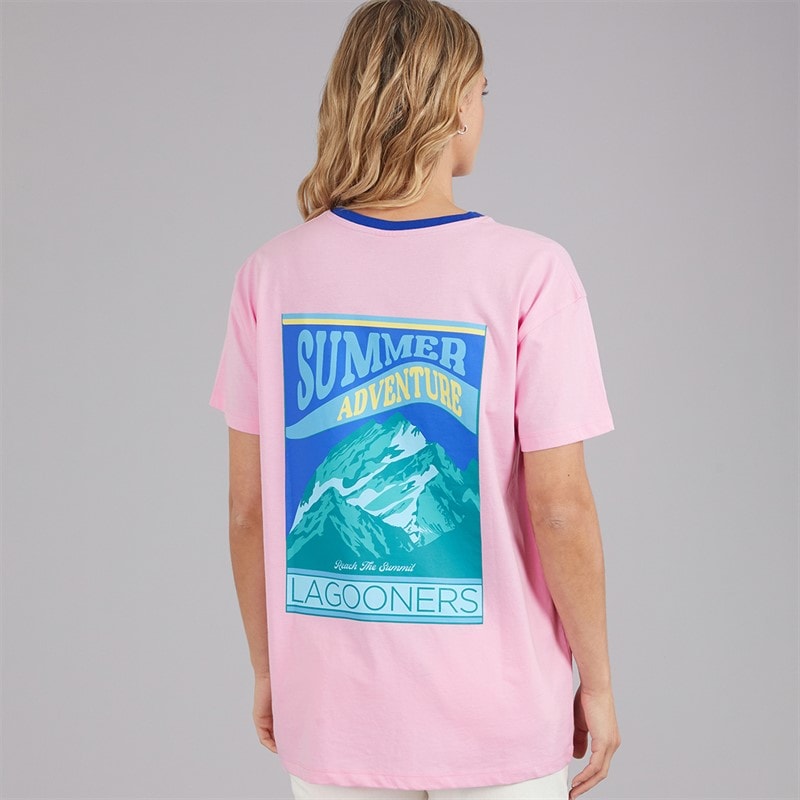 Lagooners Womens Heronford Oversized T-Shirt Pink - Image 3