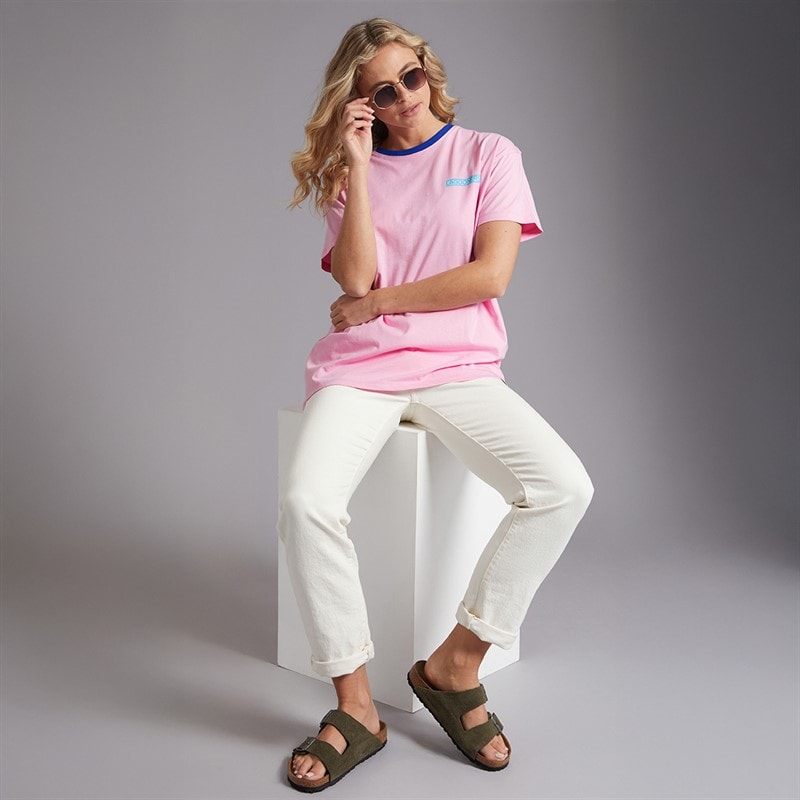 Lagooners Womens Heronford Oversized T-Shirt Pink - Image 4