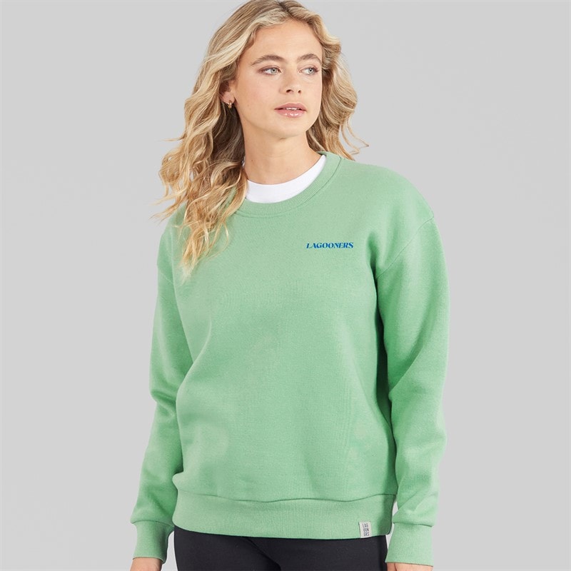 Lagooners Womens Windrush Crew Neck Graphic Sweatshirt Mint - Image 2