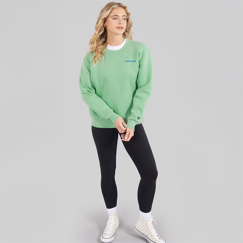 Lagooners Womens Windrush Crew Neck Graphic Sweatshirt Mint - Image 4
