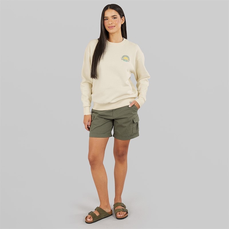 Lagooners Womens Foxmere Crew Neck Graphic Sweat Ecru - Image 4