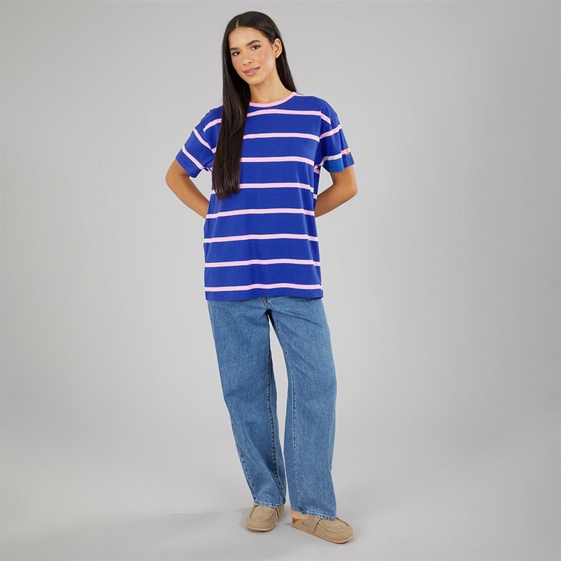 Lagooners Womens Langdale Oversized T-Shirt Cobalt/Pink - Image 3