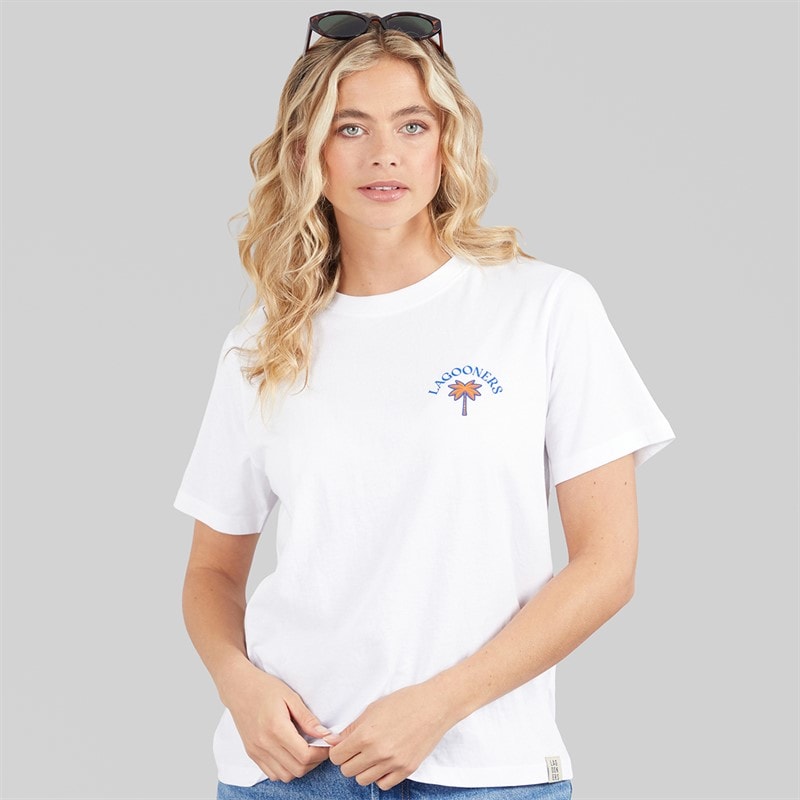 Lagooners Womens Cobblefen T-Shirt White - Image 2