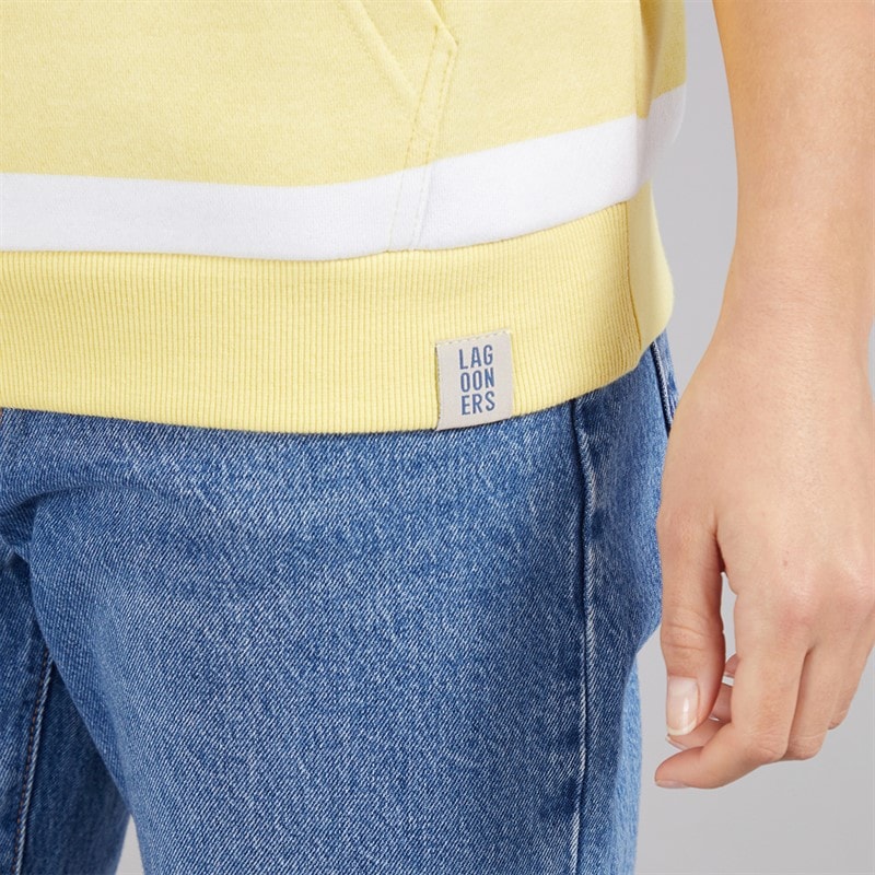Lagooners Womens Wildflower End Quarter Zip Neck Sweatshirt Yellow - Image 3