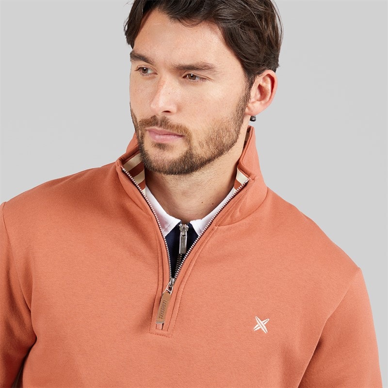 Lagooners Mens Sargasso Funnel Neck Sweatshirt Clay - Image 3