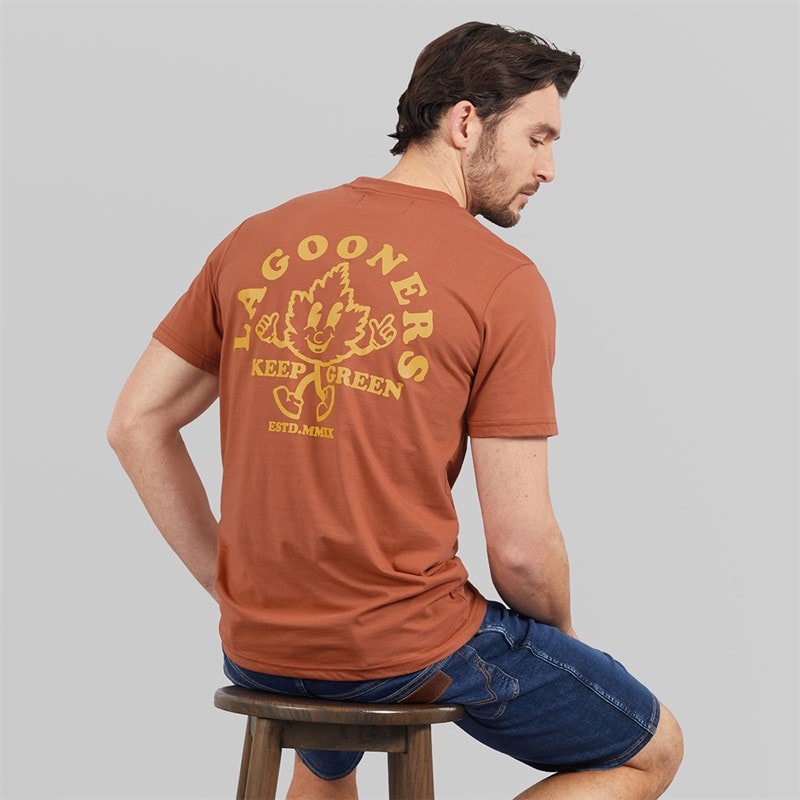 Lagooners Mens Tommy T-Shirt Clay - Image 1
