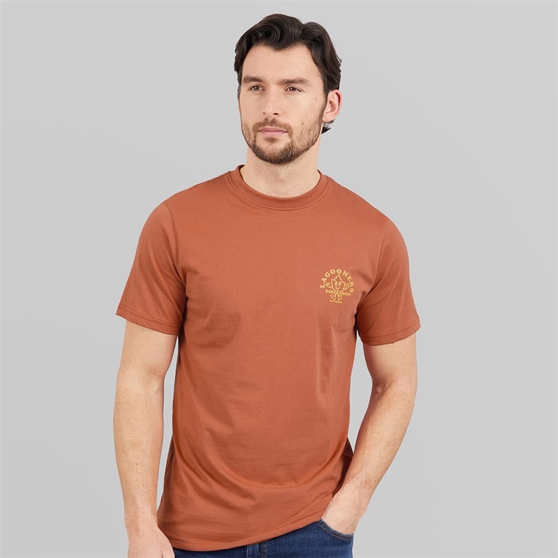 Lagooners Mens Tommy T-Shirt Clay - Image 2