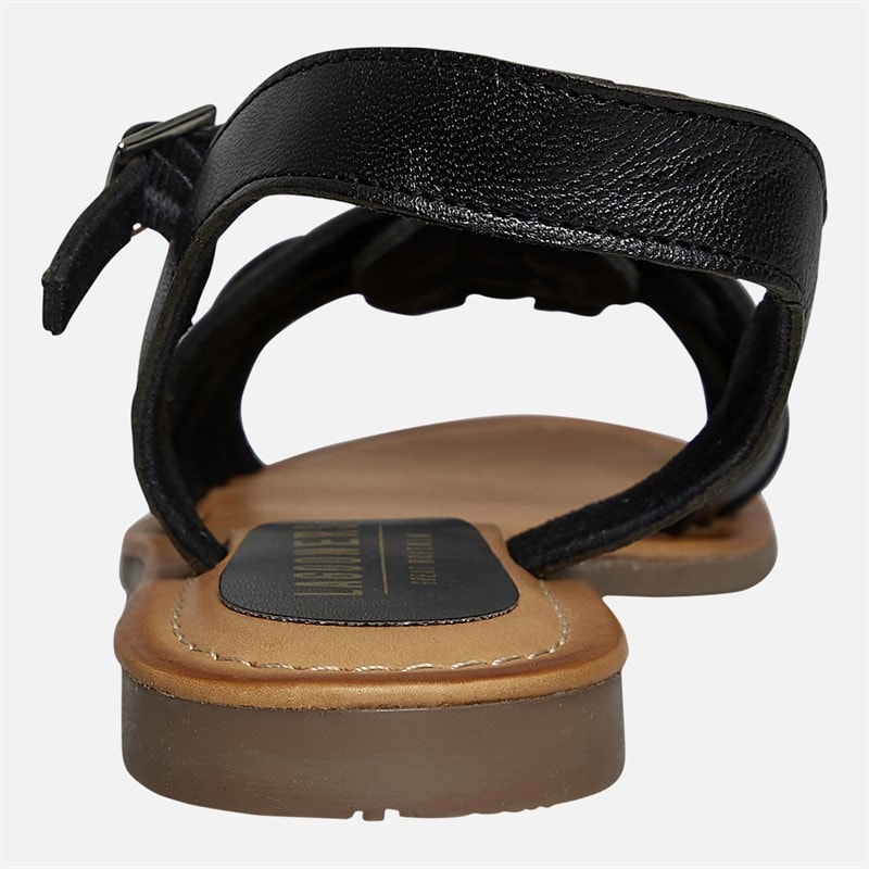 Lagooners Womens Sophia Sandals Black Leather - Image 4