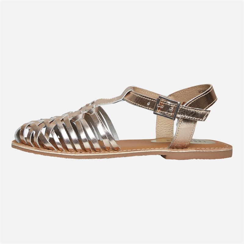 Lagooners Womens Isla Sandals Gold Leather - Image 2