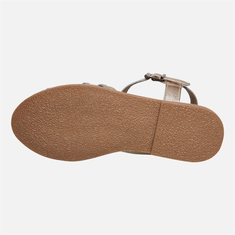 Lagooners Womens Isla Sandals Gold Leather - Image 3