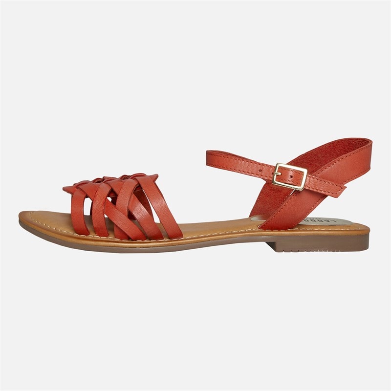 Lagooners Womens Sophia Sandals Coral Leather - Image 2