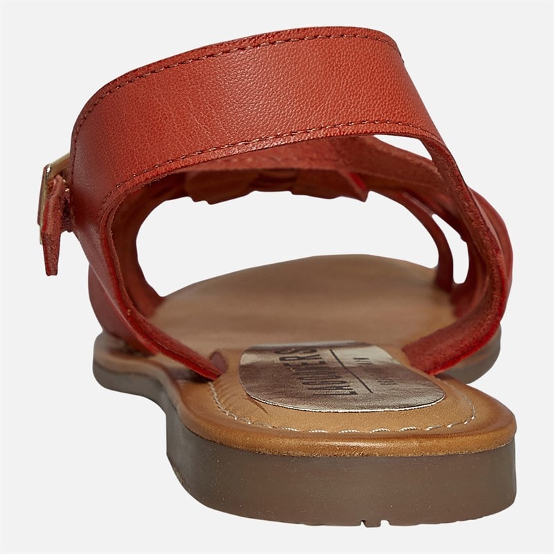 Lagooners Womens Sophia Sandals Coral Leather - Image 4