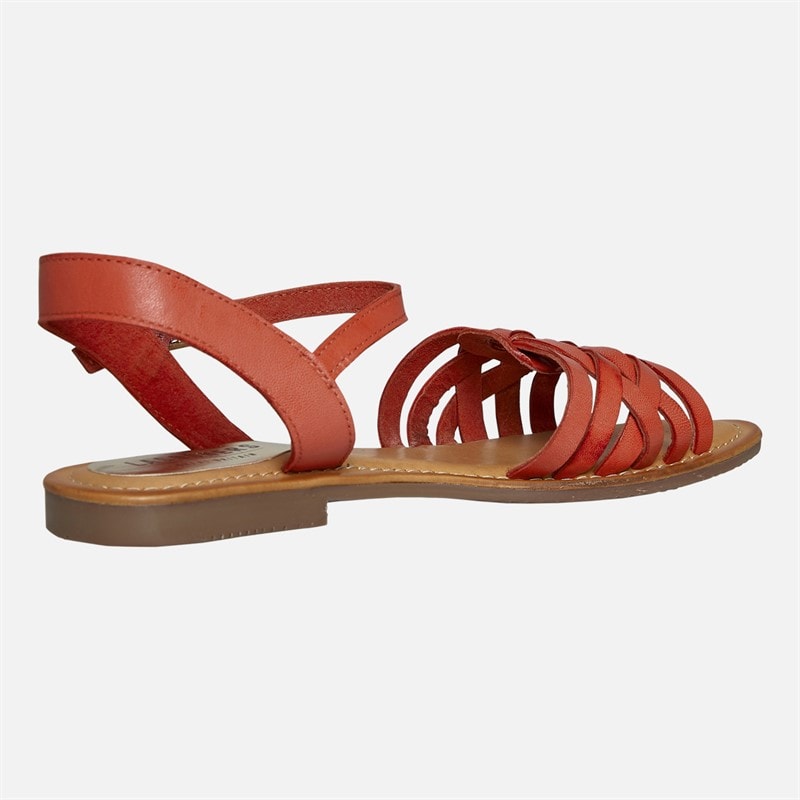 Lagooners Womens Sophia Sandals Coral Leather - Image 5