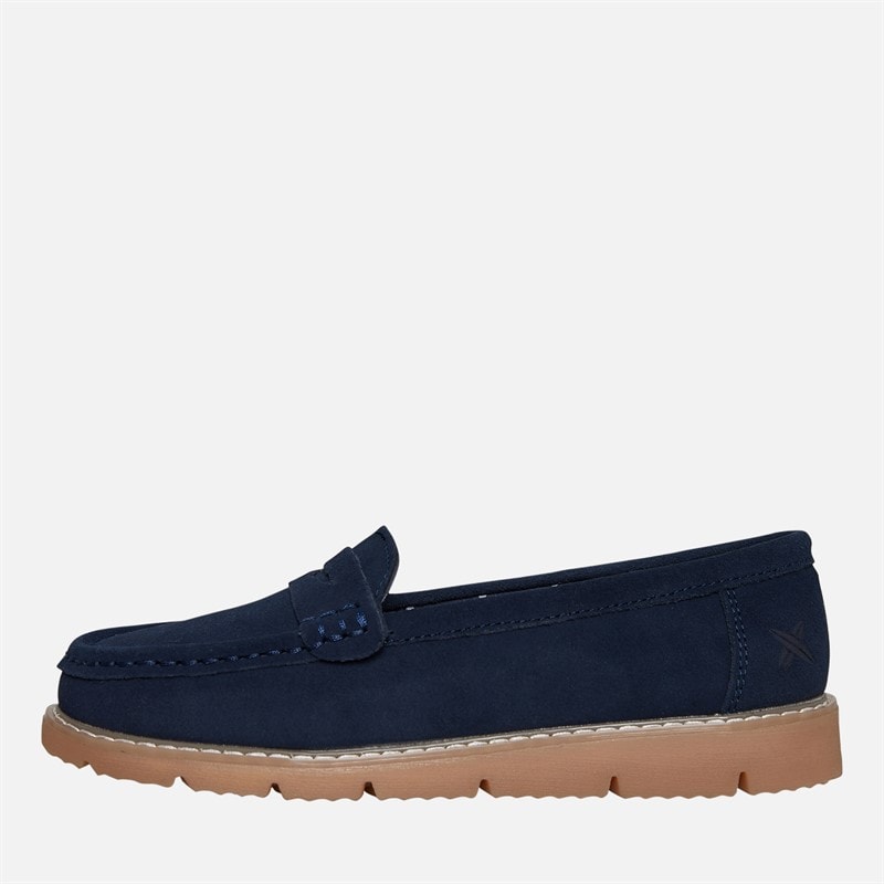 Lagooners Womens Harper Loafers Navy Suede - Image 2