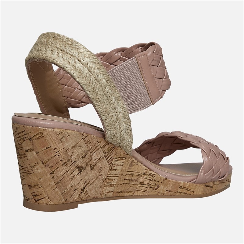 Lagooners Womens Nova Wedge Sandals Pink PU - Image 5