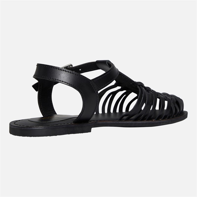 Lagooners Womens Isla Sandals Black Leather - Image 5