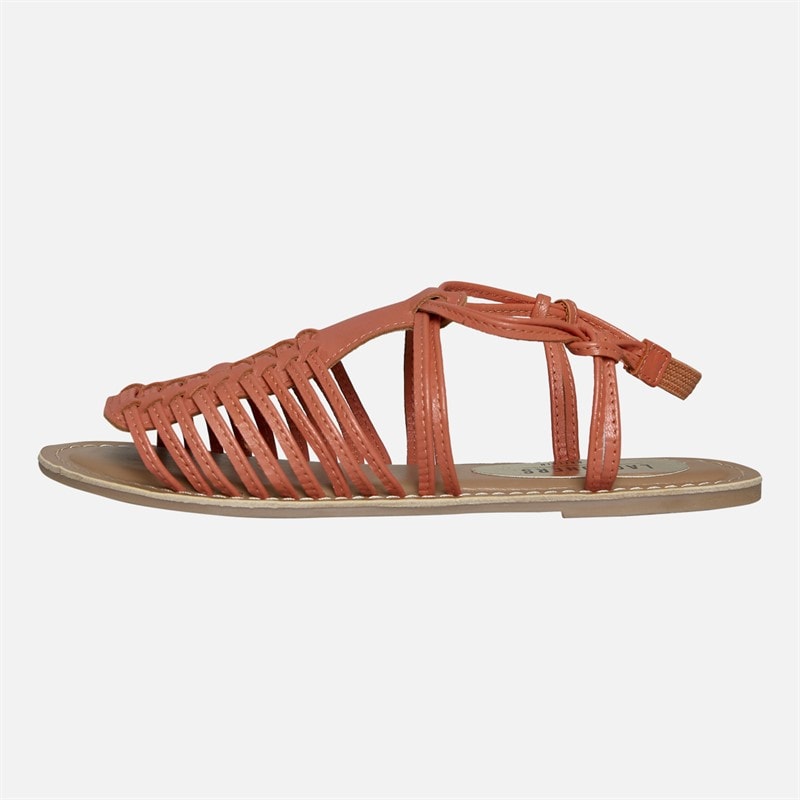 Lagooners Womens Lily Sandals Coral Leather - Image 2