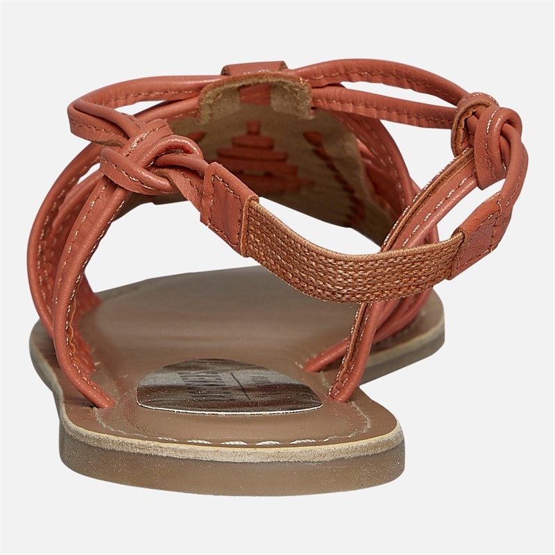 Lagooners Womens Lily Sandals Coral Leather - Image 4