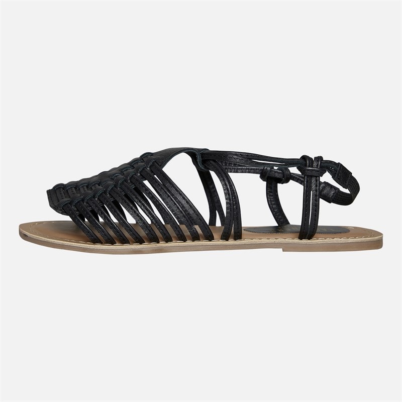Lagooners Womens Lily Sandals Black Leather - Image 2