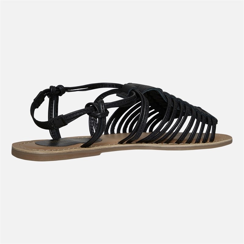 Lagooners Womens Lily Sandals Black Leather - Image 5