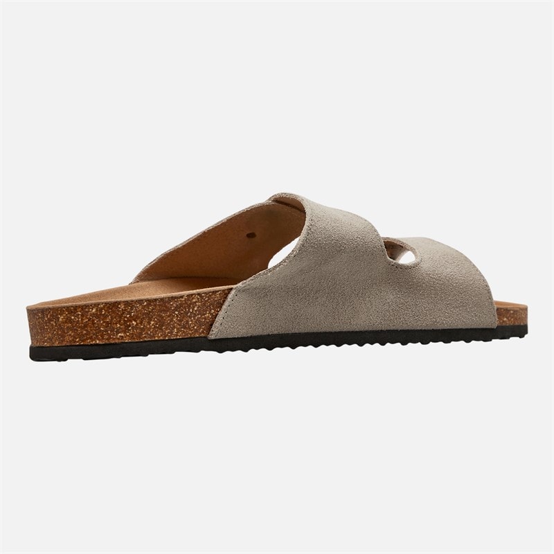Lagooners Mens Theo Double Buckle Sandals Beige Suede - Image 4