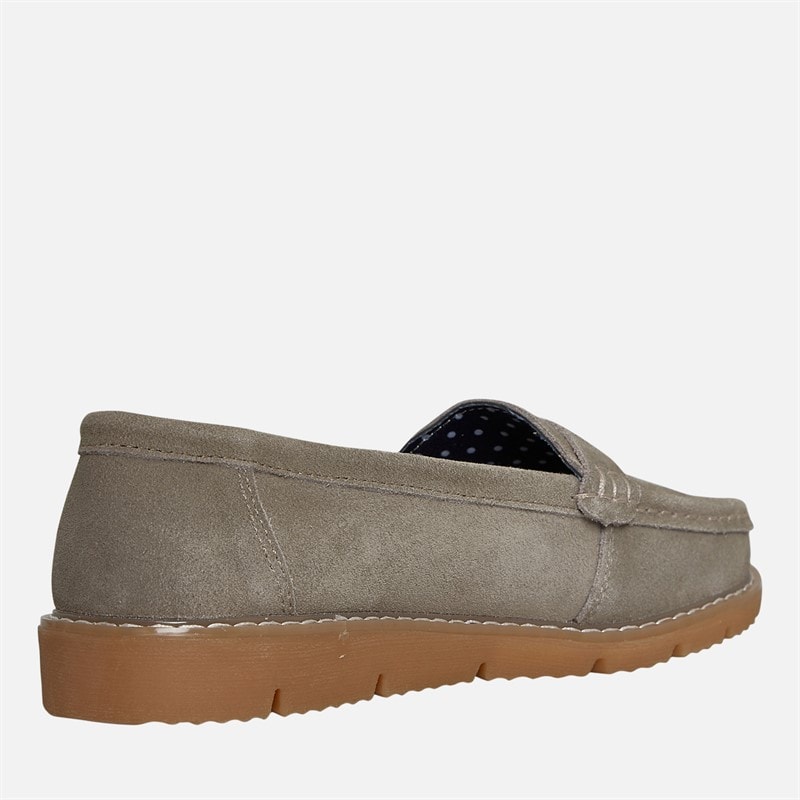 Lagooners Womens Harper Loafers Beige Suede - Image 5