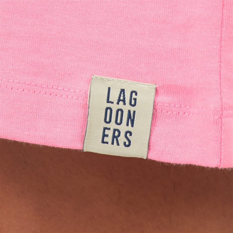 Lagooners Womens Silvy Dress Shocking Pink/Light Pink - Image 5