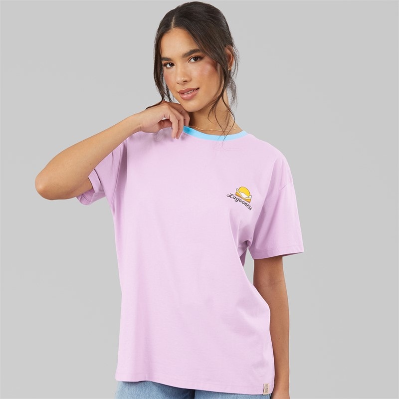 Lagooners Womens Haycroft Oversized T-Shirt Lilac - Image 2