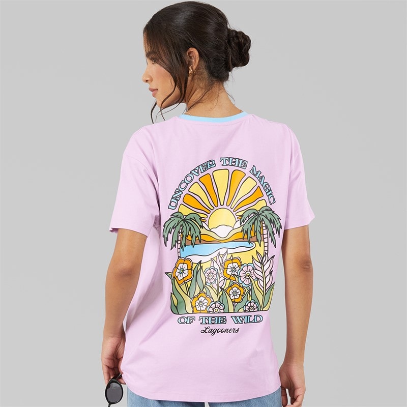 Lagooners Womens Haycroft Oversized T-Shirt Lilac - Image 3