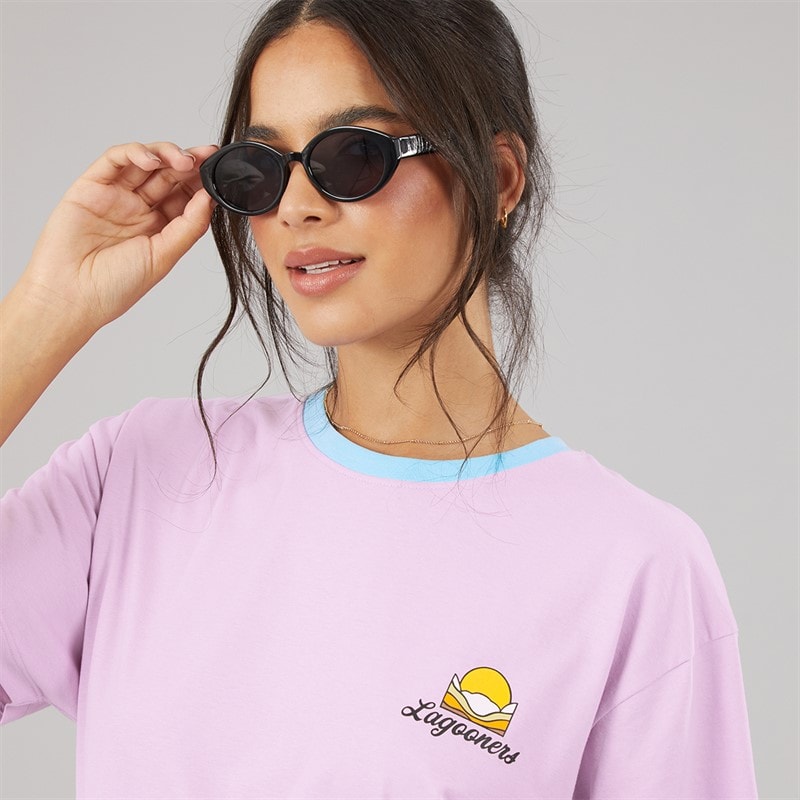 Lagooners Womens Haycroft Oversized T-Shirt Lilac - Image 5