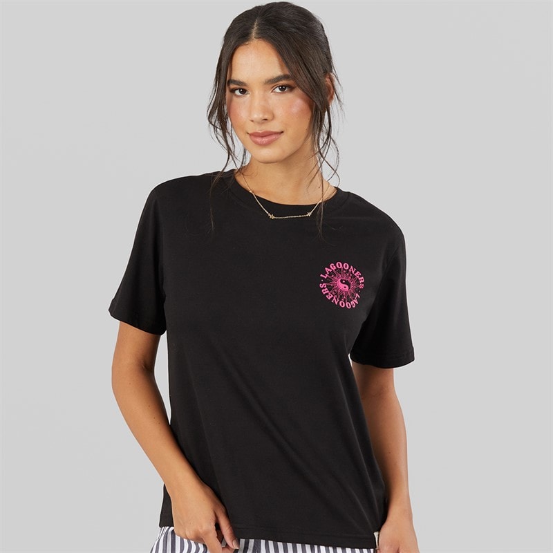 Lagooners Womens Primrose T-Shirt Black - Image 2