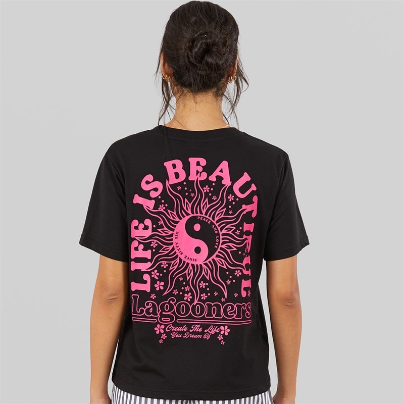 Lagooners Womens Primrose T-Shirt Black - Image 3