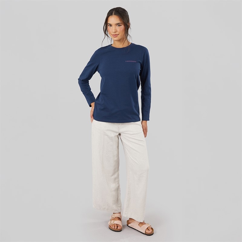 Lagooners Womens Frost Hollow T-Shirt Navy - Image 4
