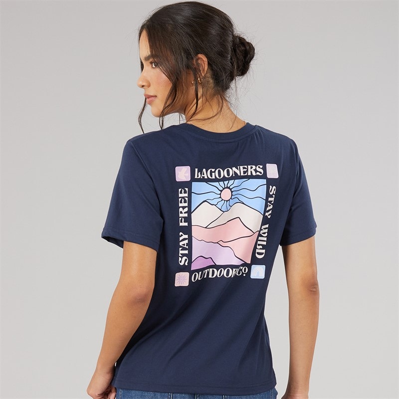 Lagooners Womens Stirling T-Shirt Navy - Image 3