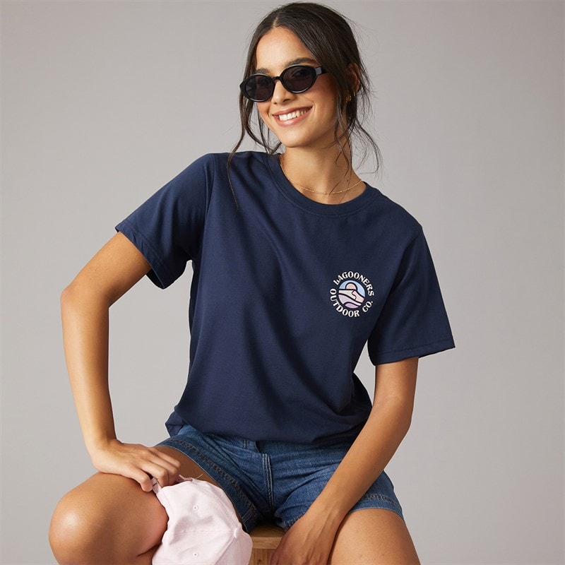 Lagooners Womens Stirling T-Shirt Navy - Image 5
